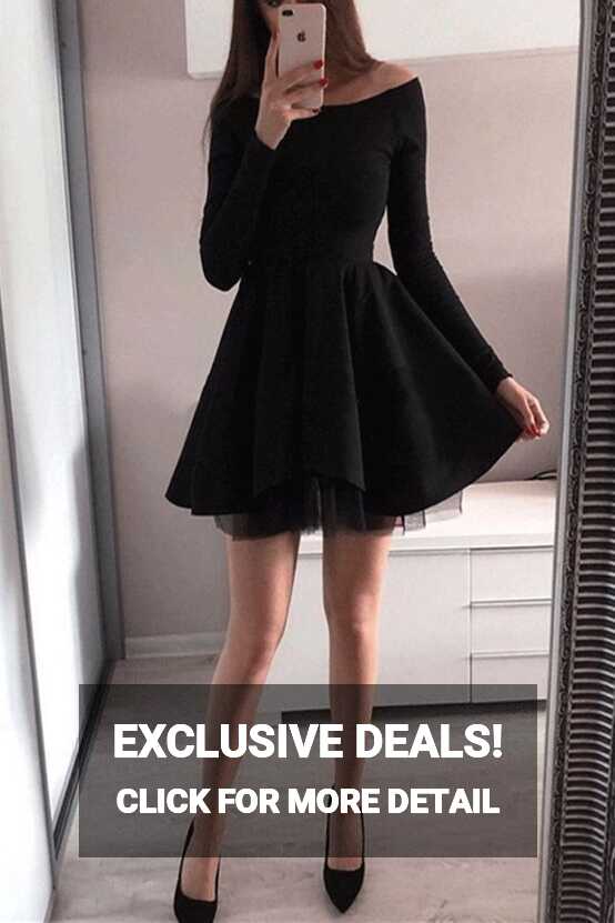 $116.99 Dresswe.com SUPPLIES Long Sleeves Off-The-Shoulder A-Line ...