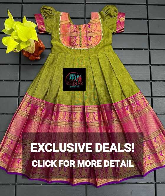 0 - 14 years Narayanapet cotton long frock – www.vannamayil.com