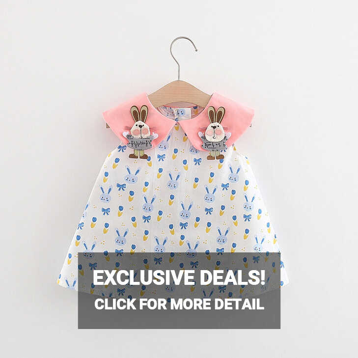 0-3 Years Old) Baby Girl Dress Summer Cotton All Over Little Bunny ...