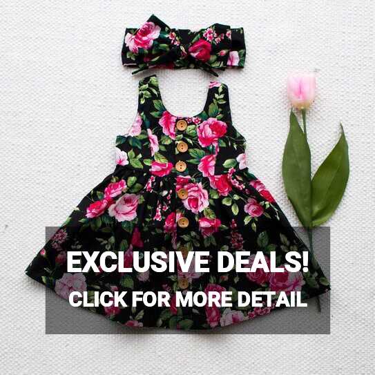 0-4Y Baby Girls Floral Dress Princess Party Dresses