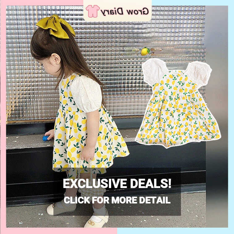 1-6 Years Baby Girls Dress Korean Style Short Sleeve Dress Cotton ...