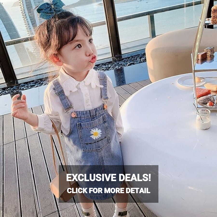 2-10Yrs Baby Girl Jean Suspender Dress Spring Autumn Summer Infant ...