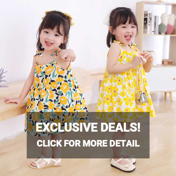 2 3 4 5 6 7 Years Old Girls Suspender Dress Summer New Children&#39;s ...