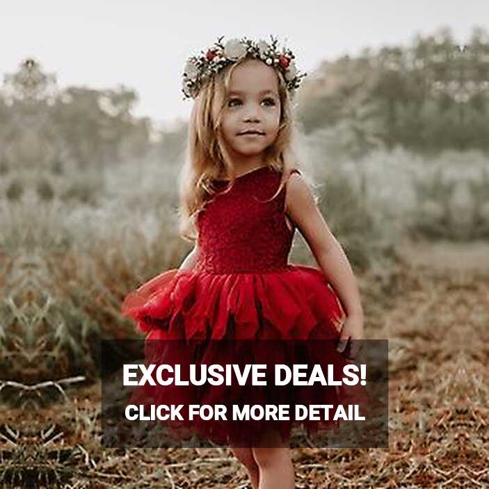 2-6 Years Baby Girls Birthday Dresses Sleeveless Lace Kids ...