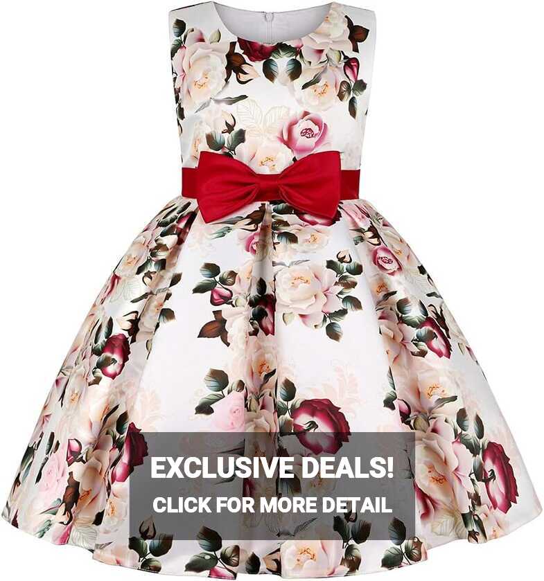 2-9 Years Girls Pageant Party Floral Dresses for Turkey | Ubuy