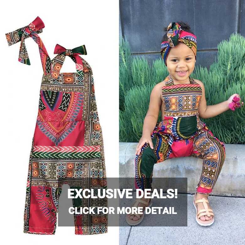 2020 News African Clothes Dashiki Floral Print Rompers Summer ...