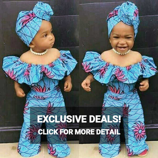 2020 Summer Fashion African Children Small Girl Printing Polyester ...