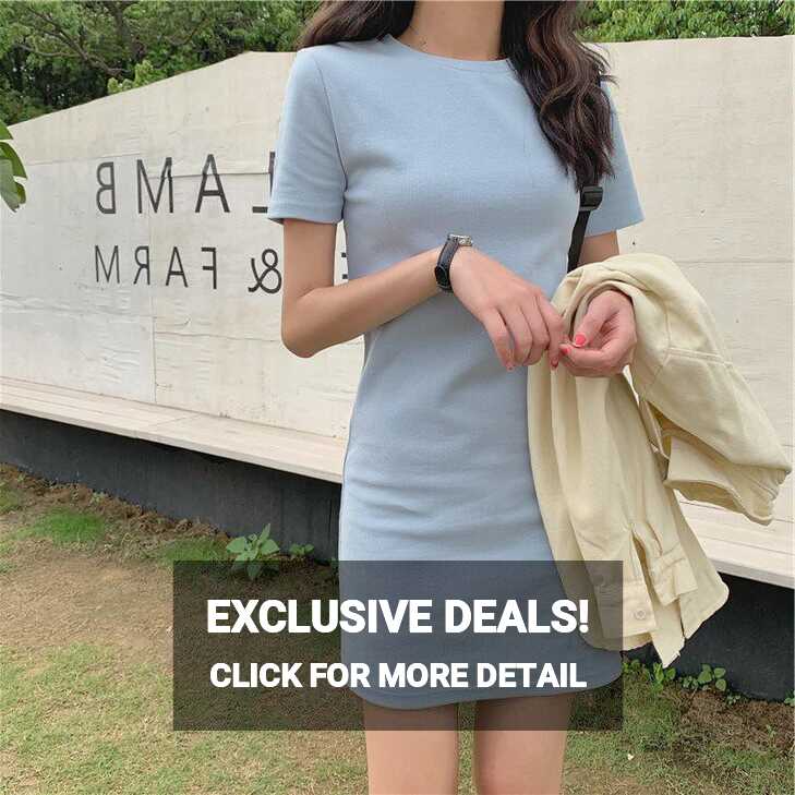 2020 Summer Korean Version Of The New Mid-Length Dress Female ...