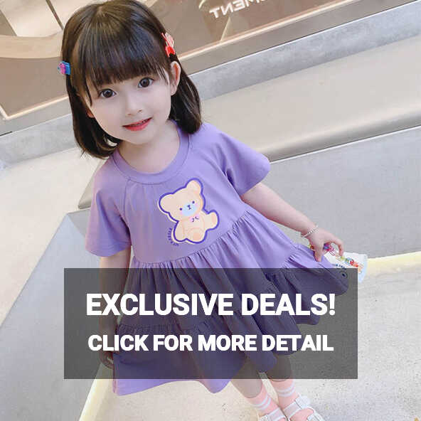 2021 New Girls Summer Cute Dress Western Style Children&#39;s Short ...