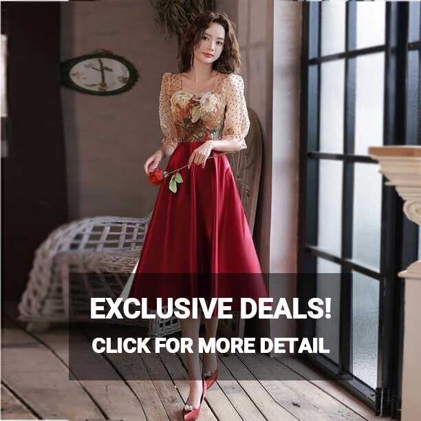 2022 French Elegant Midi Dresses Korean Fashion Evening Party ...