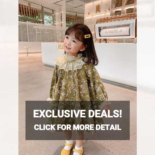 2022 Spring Summer Baby Girl Dresses Korean Girls Green Color ...