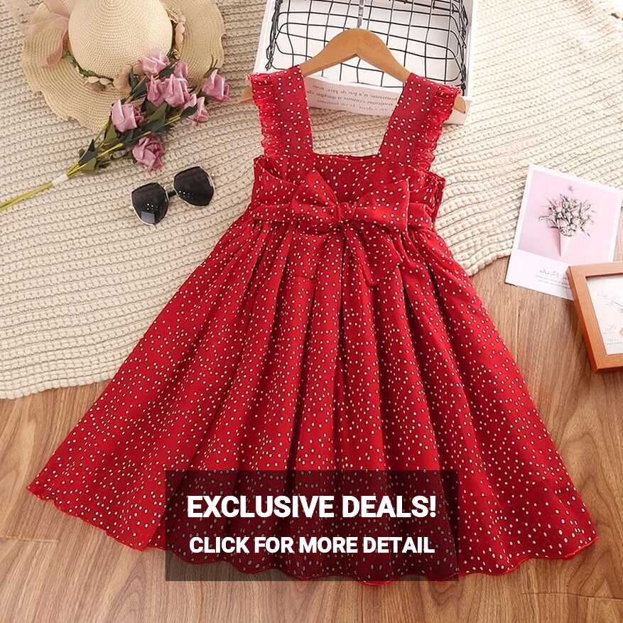 2023 HOT SIYYIS Kids Dress 5-12 Years Girls Dress Polka Dots ...