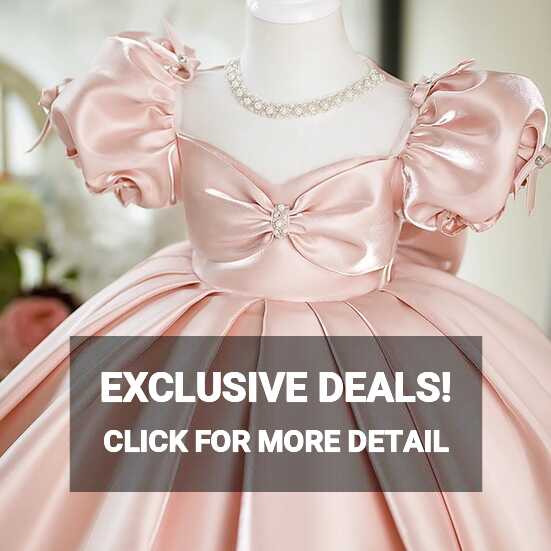 2023 New Children Elegant Princess Dress Baby Girls Cute Bow Puff ...