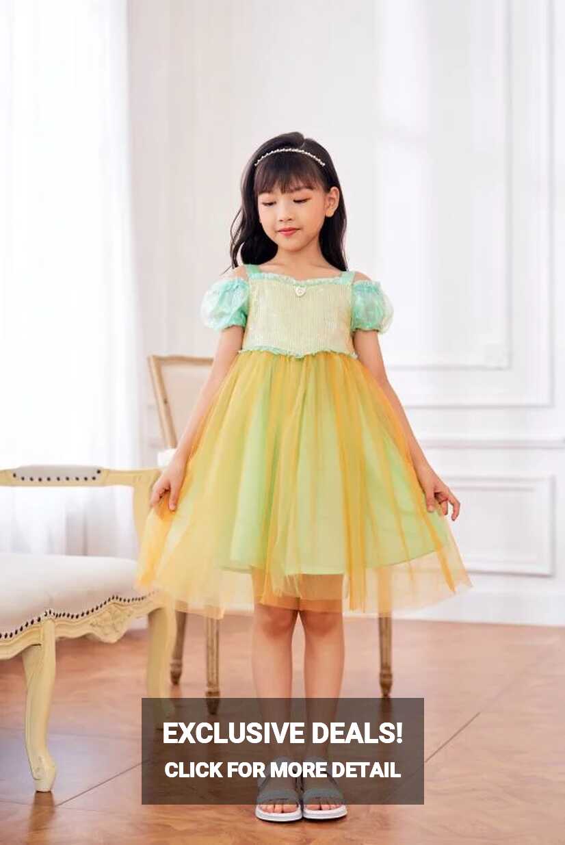 2023 New Kids Girls Frock Design Sequined Cute Princess Dress ...