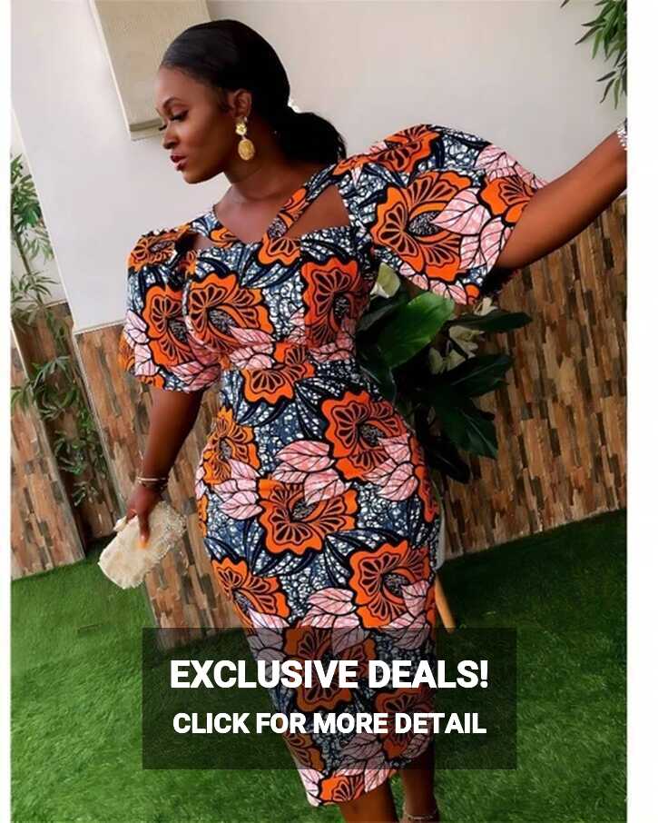 2023 Polyester African Dresses For Women Summer African Women Half ...