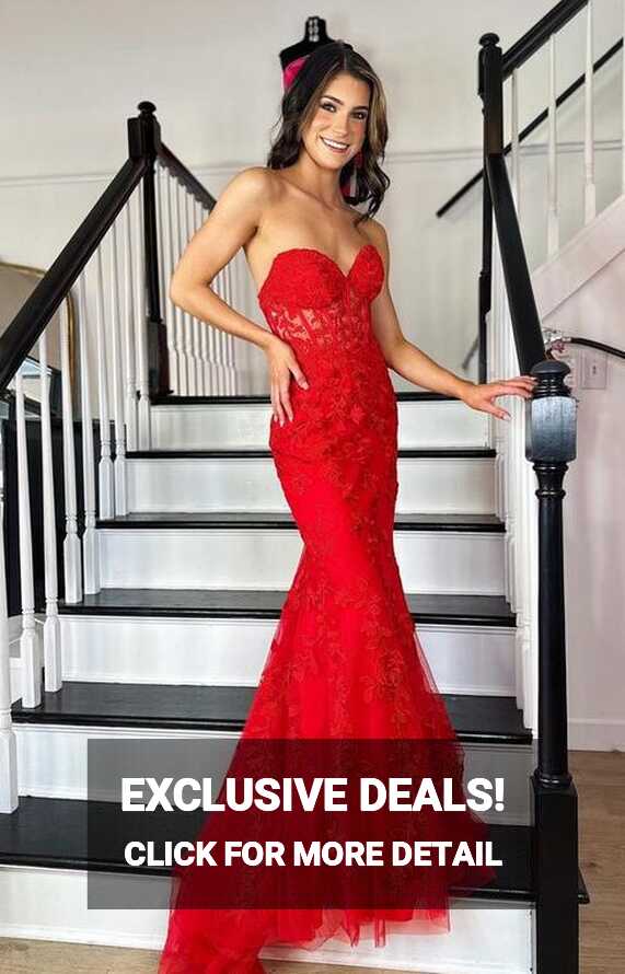 2023 Sexy Red Prom Dresses Long – Promcoming