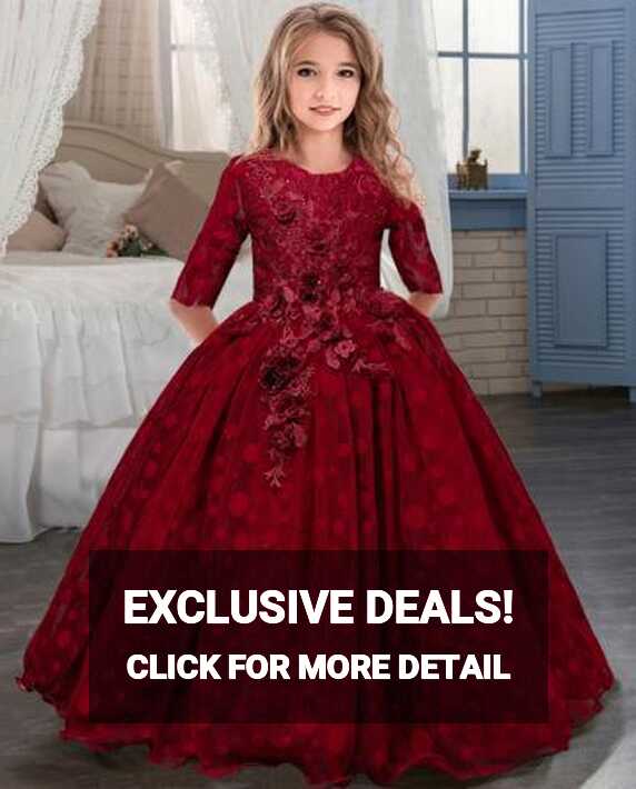 2023 Summer Long Sleeve Flower Girl Dress Elegant Kids Dresses For ...