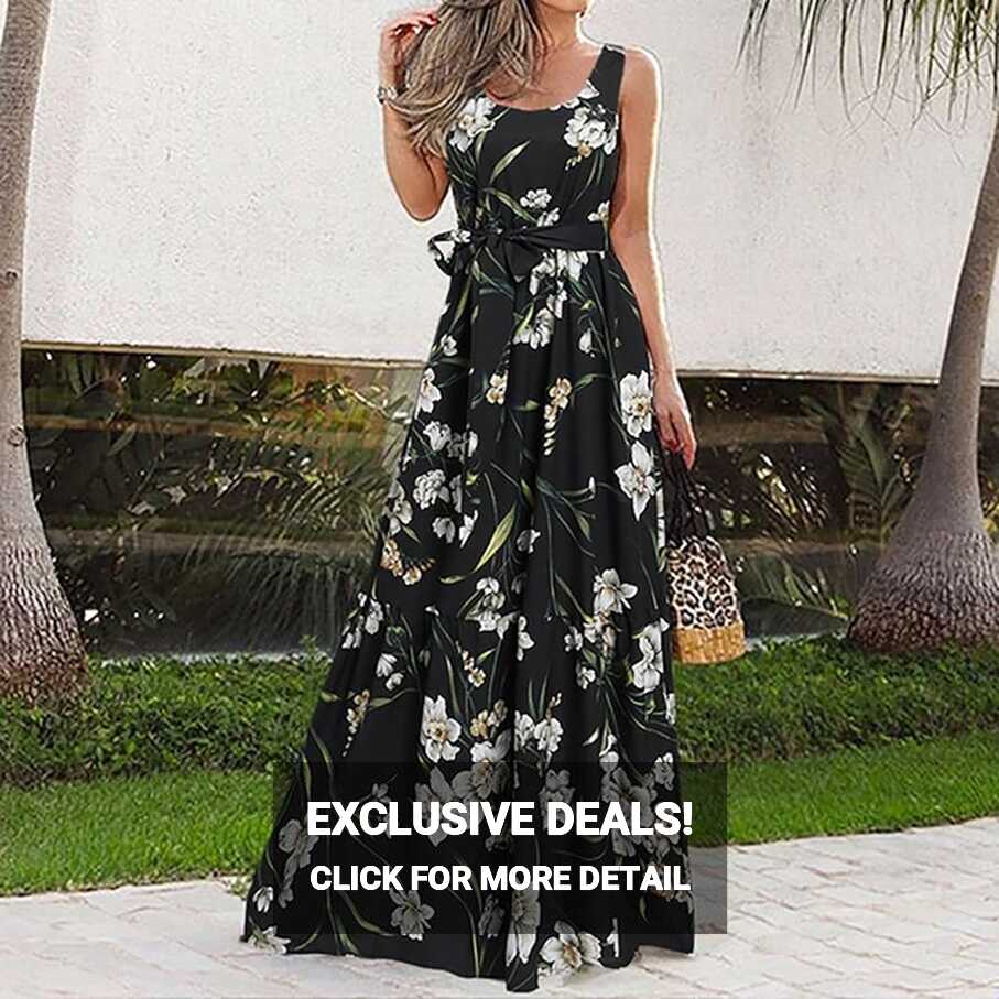 2024 New 9K-Style Summer Dresses for Women with Floral Print ...