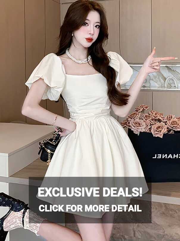 2024 White Chic Pleated Sexy Chest Wrapping Dress Women Short ...