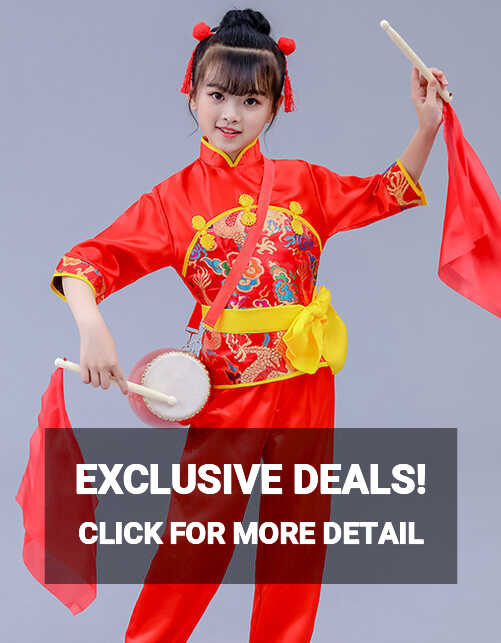 20CN-09B GIRL Chinese Costumes, Drumming Costumes, Folk Dance ...