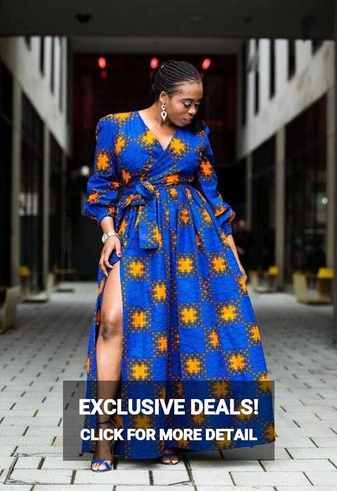 25 Beautiful African Print Maxi Dresses And Gowns For a Wedding ...