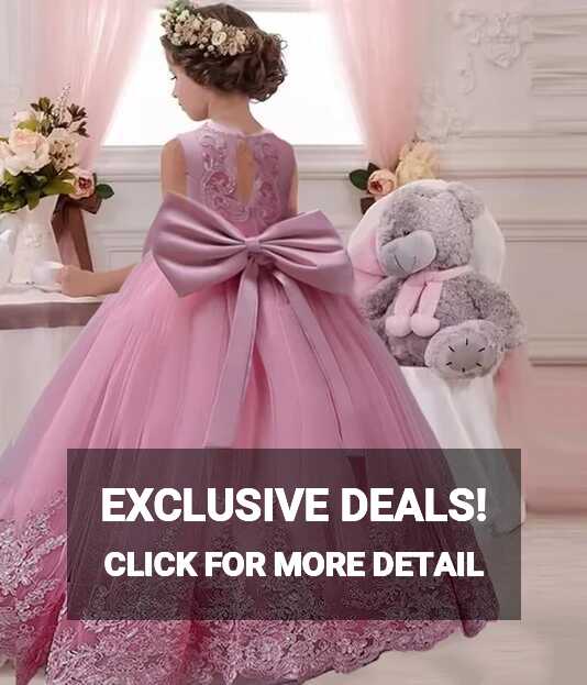 3-12 year old children&#39;s dress embroidered bow lace lace wedding ...