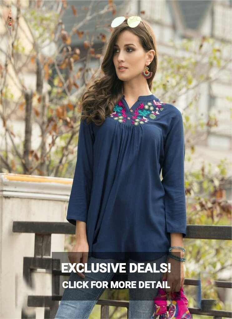 3/4th Sleeve Ladies Fancy Long Tops at Rs 430/piece in Surat | ID ...