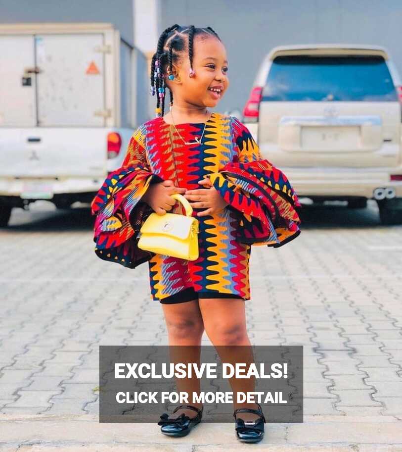 3 Layered Sleeve Ankara Dress, African Baby Girl Dress, by ...