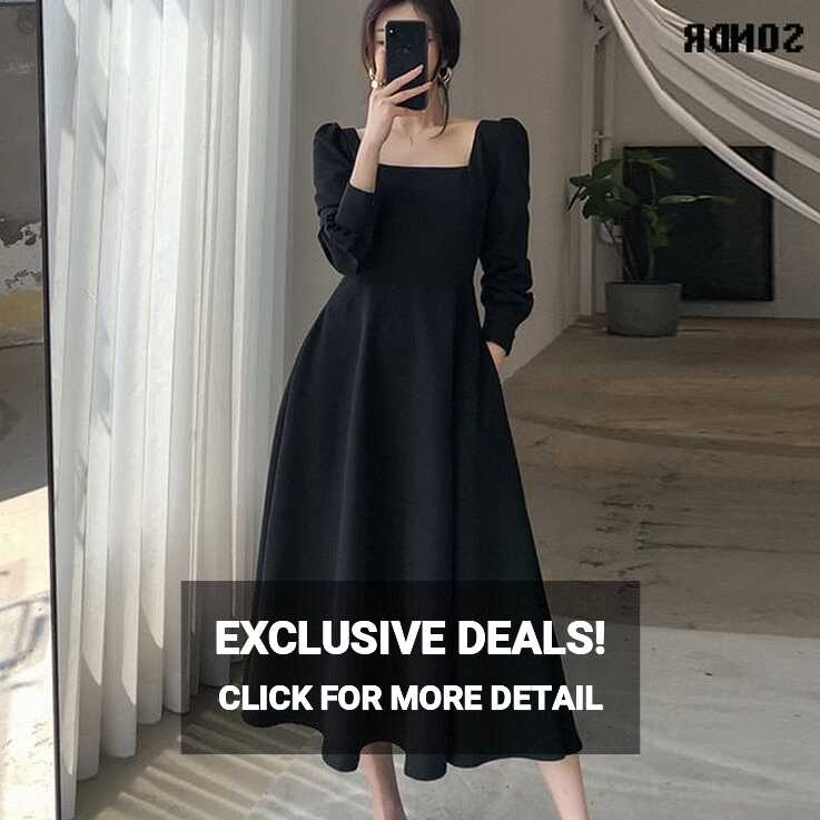 30.9US $ |One-piece Korean Dresses Autumn 2020 New Long-sleeved ...