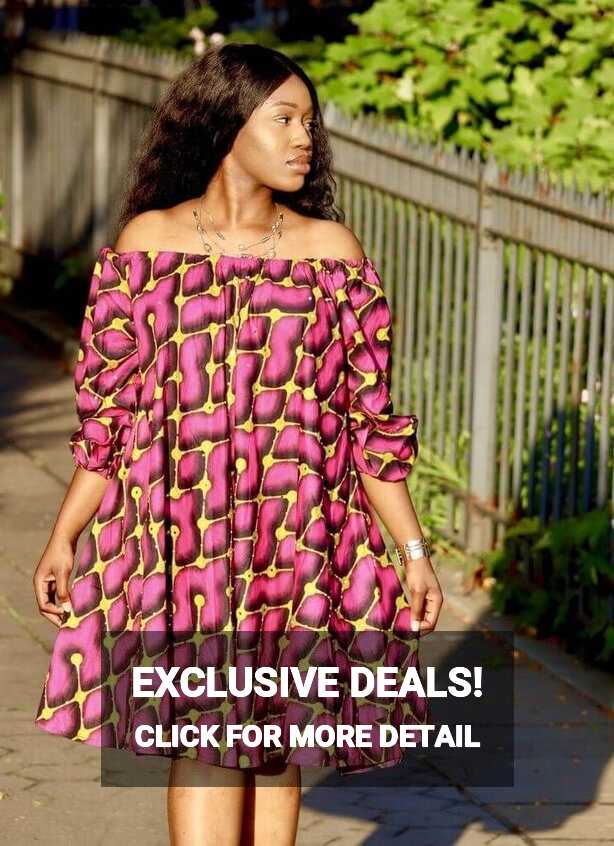 30 exquisite off shoulder Ankara short gown styles - Blogging chic ...