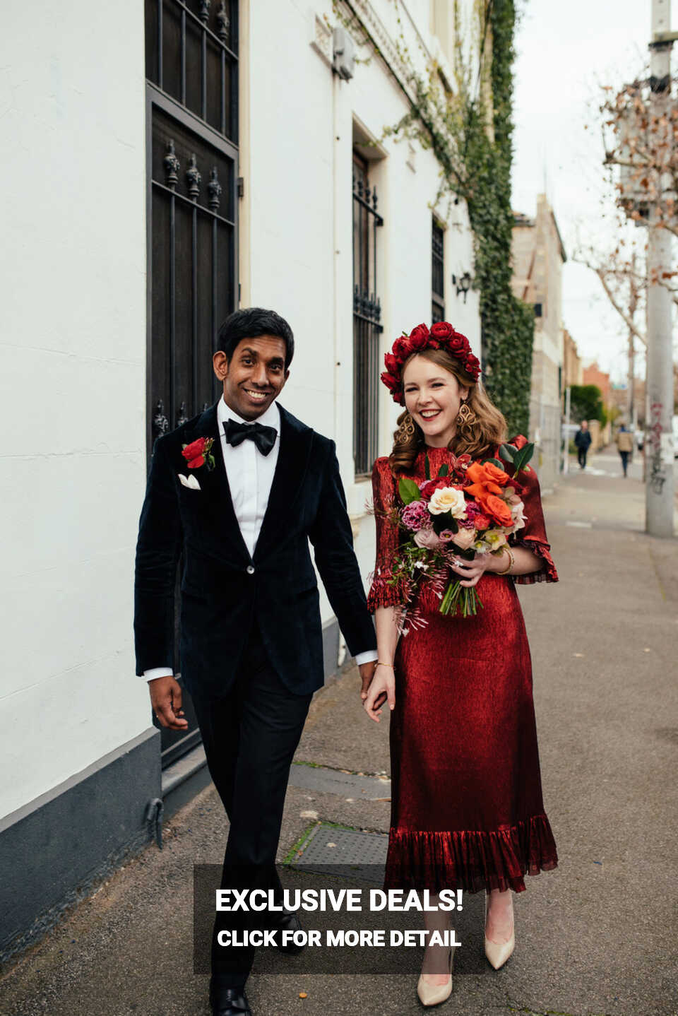 32 Brides in Ravishing Red Wedding Dresses | OneFabDay.com