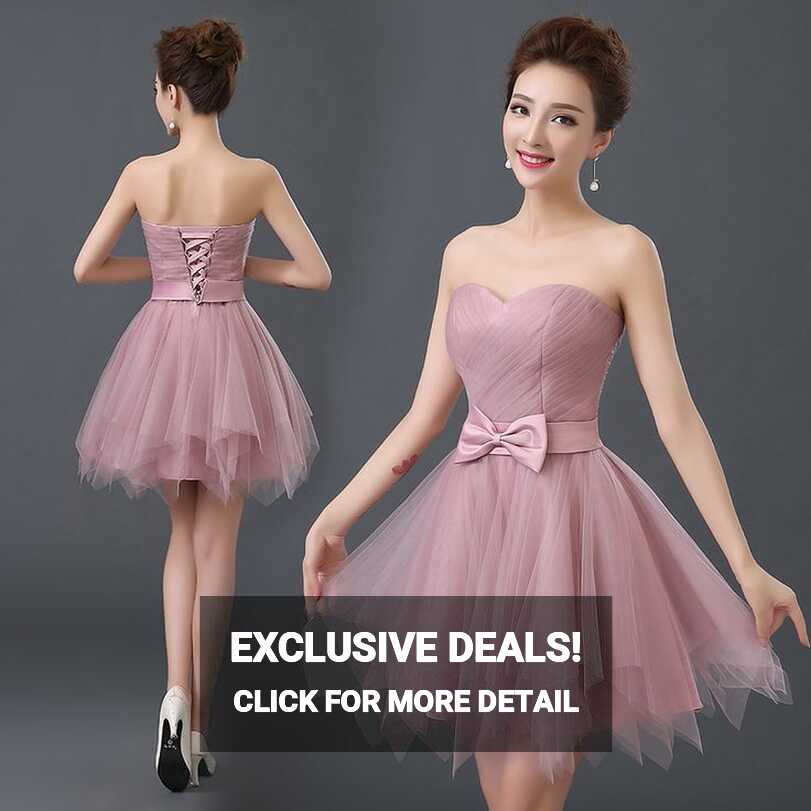 33.78US $ 10% OFF|Robe De Soiree 2022 Strapless Sister Dress Short ...