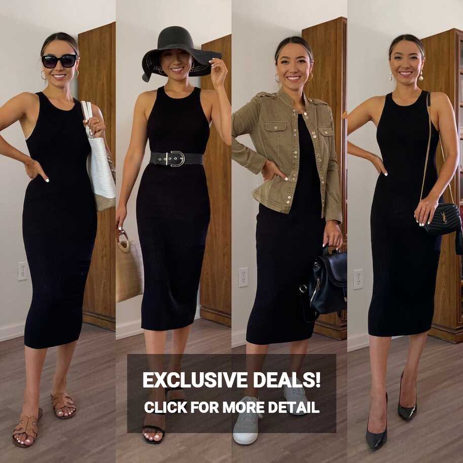 4 Ways to Style a Black Knit Midi Dress [Video] - LIFE WITH JAZZ