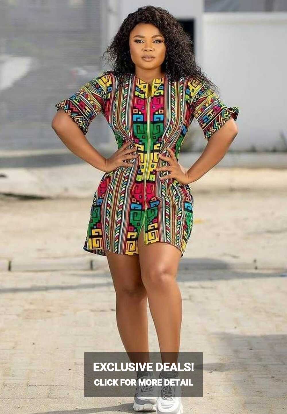 40 Ankara Short Gown Styles With Sneaker Ideas | ThriveNaija