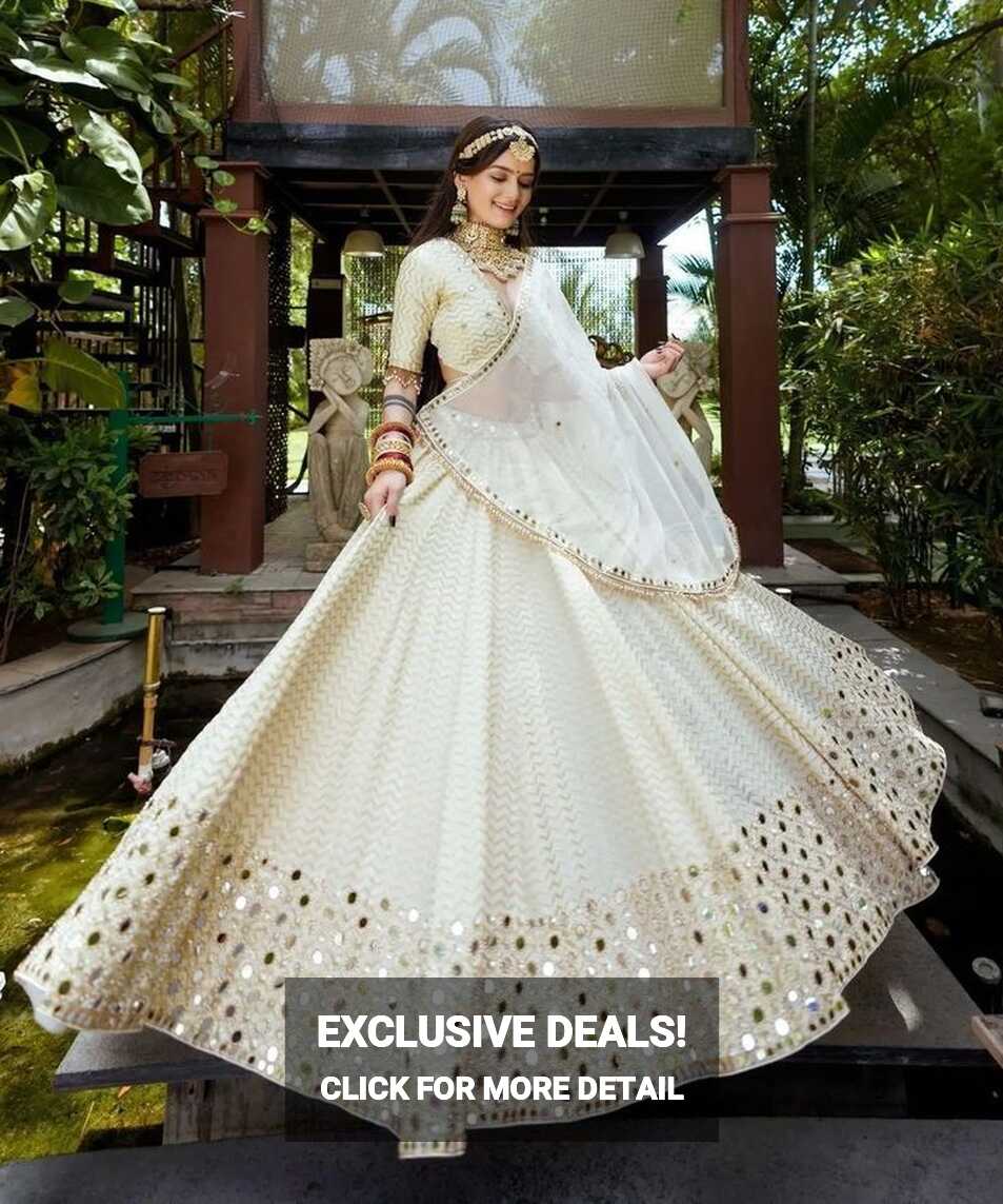 45 Pristine White Bridal Lehenga For Your Wedding!