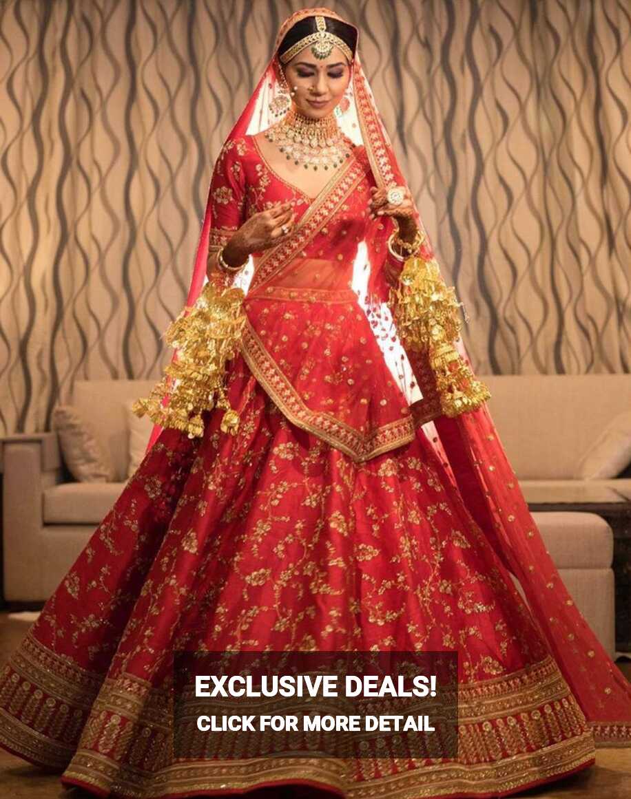 45 Red Bridal Wedding Lehenga - Compel to Get Married Soon