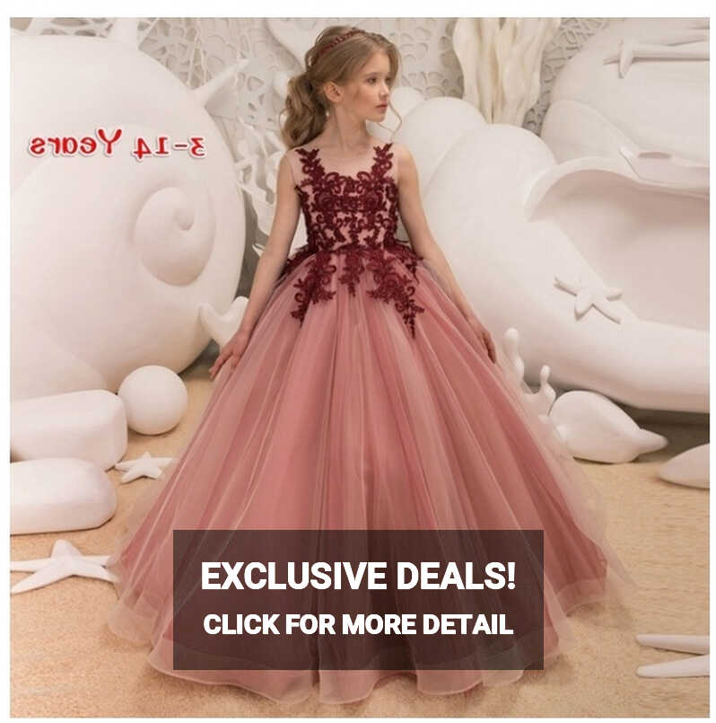 5-14 Years Teenager Girls Charming Elegant Sleeveless Tulle Party ...