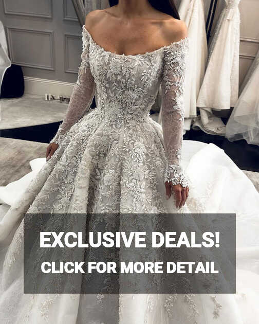 50 Breathtaking Wedding Dresses in 2022 : Off The Shoulder Long ...