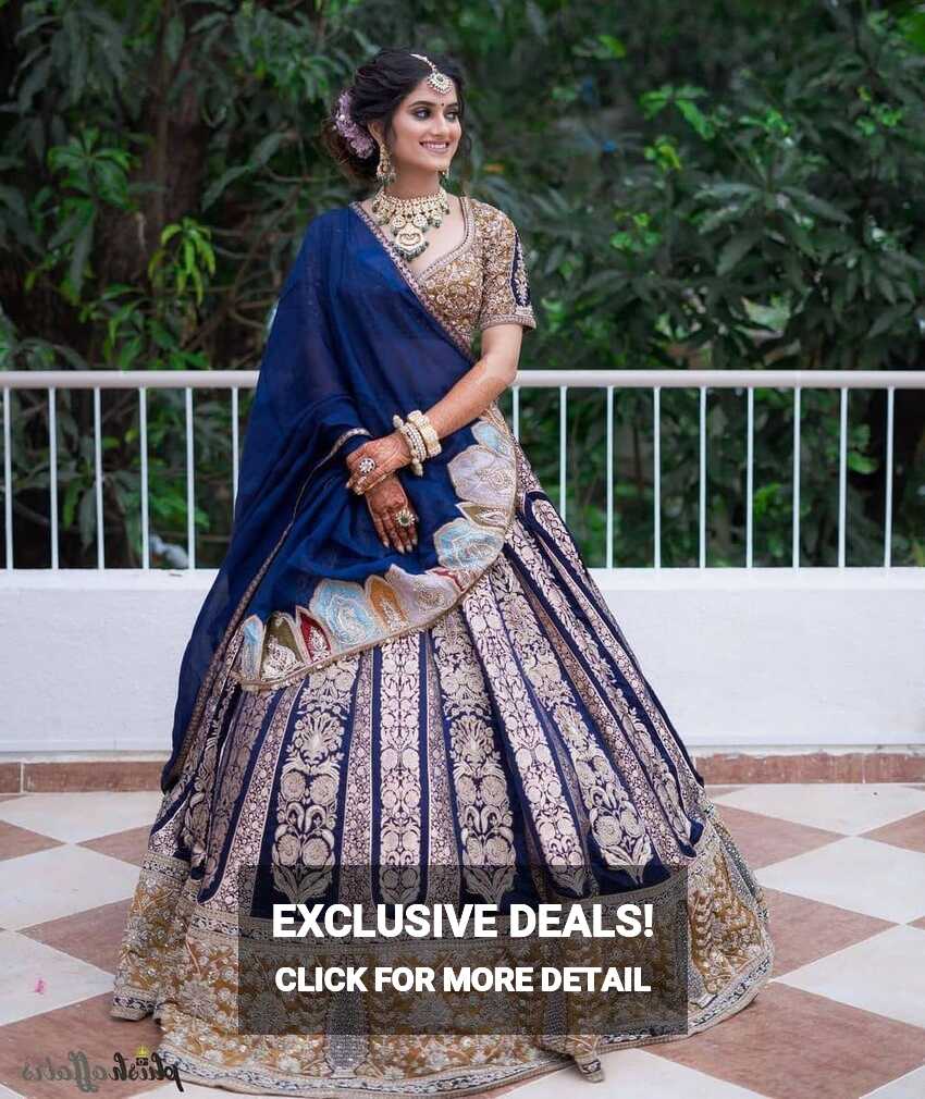 55 Blue Bridal Lehenga - Bride in Blue - Wedding | Reception | Fusion