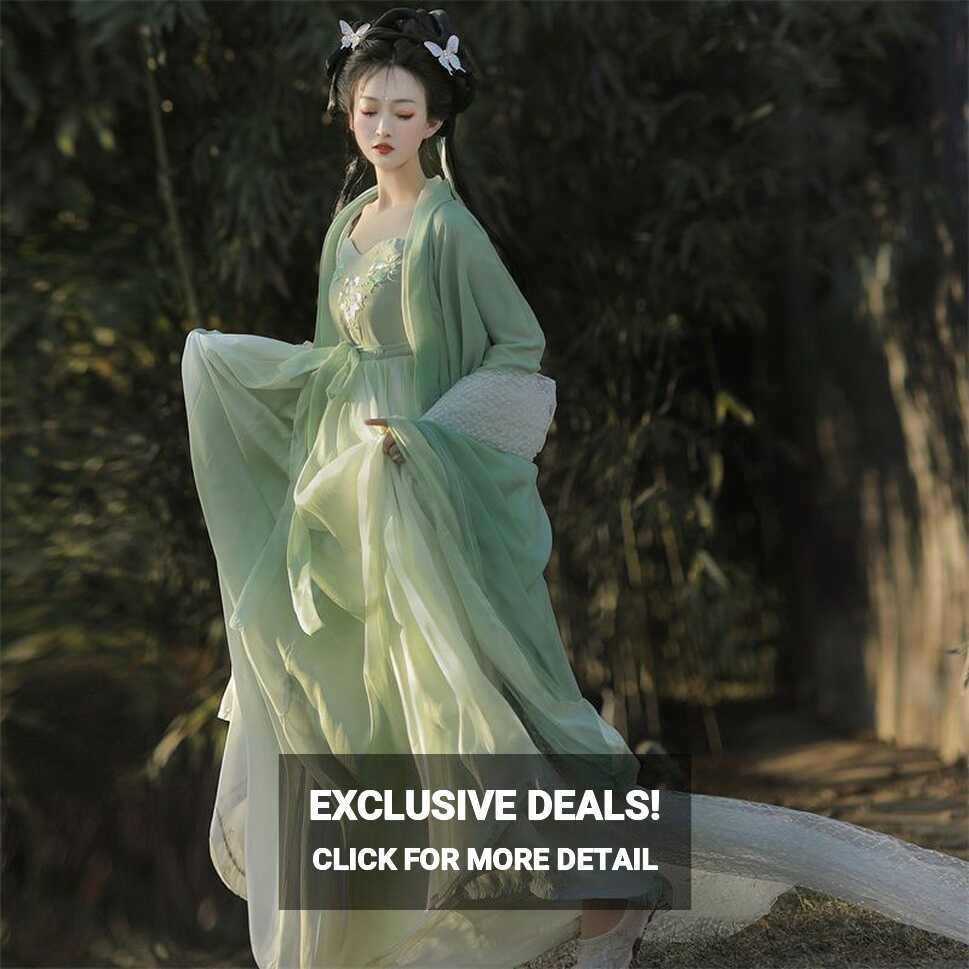 6pcs Outfit Traditional Dress Women Ancient Chinese Hanfu Cosplay ...