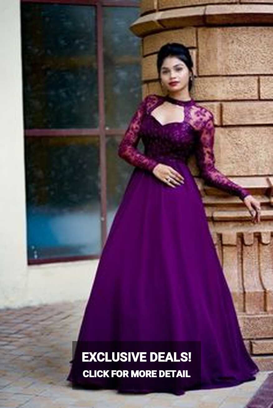 9 Best purple gown ideas | gown party wear, party wear indian ...