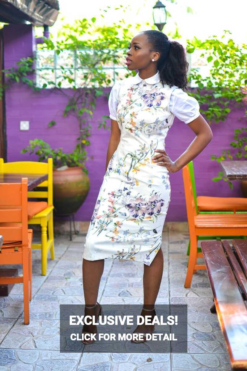 A Formal Floral Midi Dress