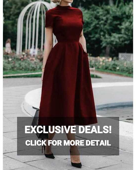 A-Line Cocktail Dresses Vintage Dress Holiday Wedding Guest Ankle ...