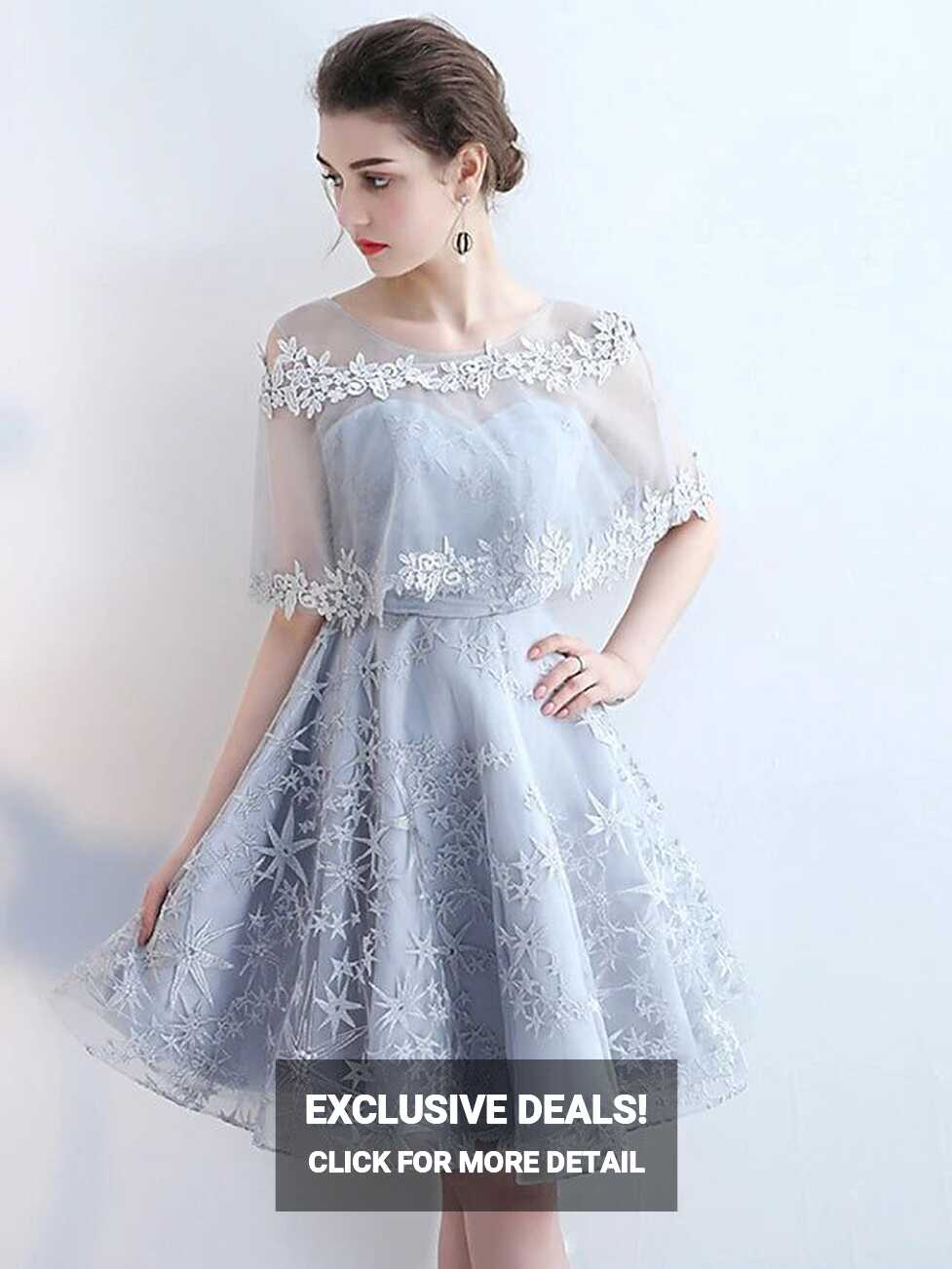 A-Line Minimalist Elegant Party Wear Cocktail Party Dress Jewel ...