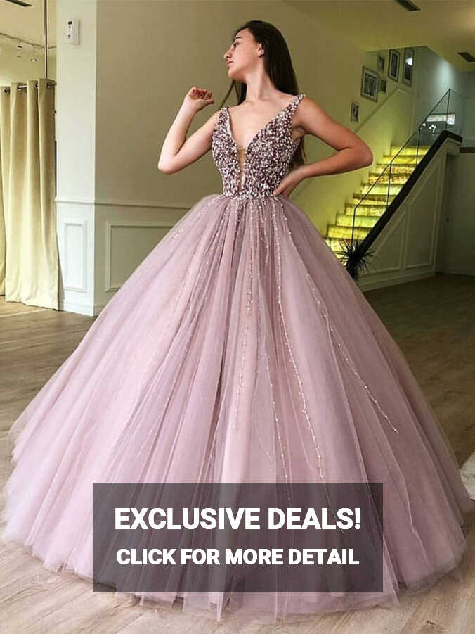 A-line Elegant Sparkly Gorgeous Princess Prom Gown, Purple ...