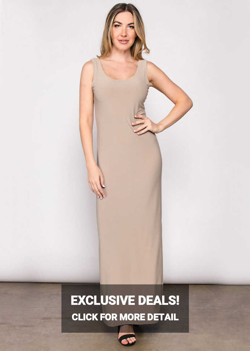 A-line Maxi Tank Dress w/ Side Slits - Griff &amp; Company Boutique