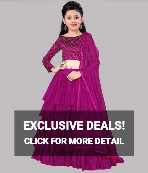 AAYARON Girls Wedding Top and Skirt Set Price in India - Buy ...