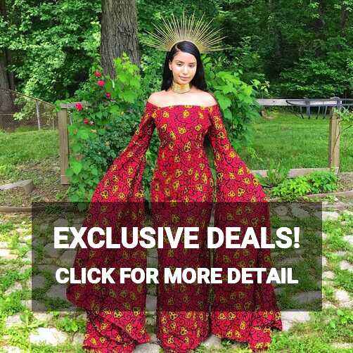 AFRICAN GODDESS DRESS Adunni Maxi Black Prom Personalized ...