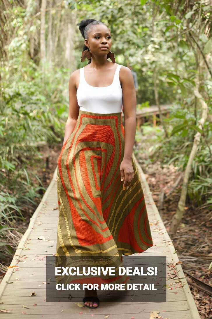 ALERO African Print Maxi Skirt | African Long Skirts | Naborhi