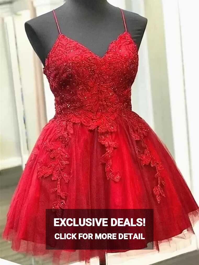 ANGELSBRIDEP Red Short Homecoming Dresses Backless Vestidos De ...